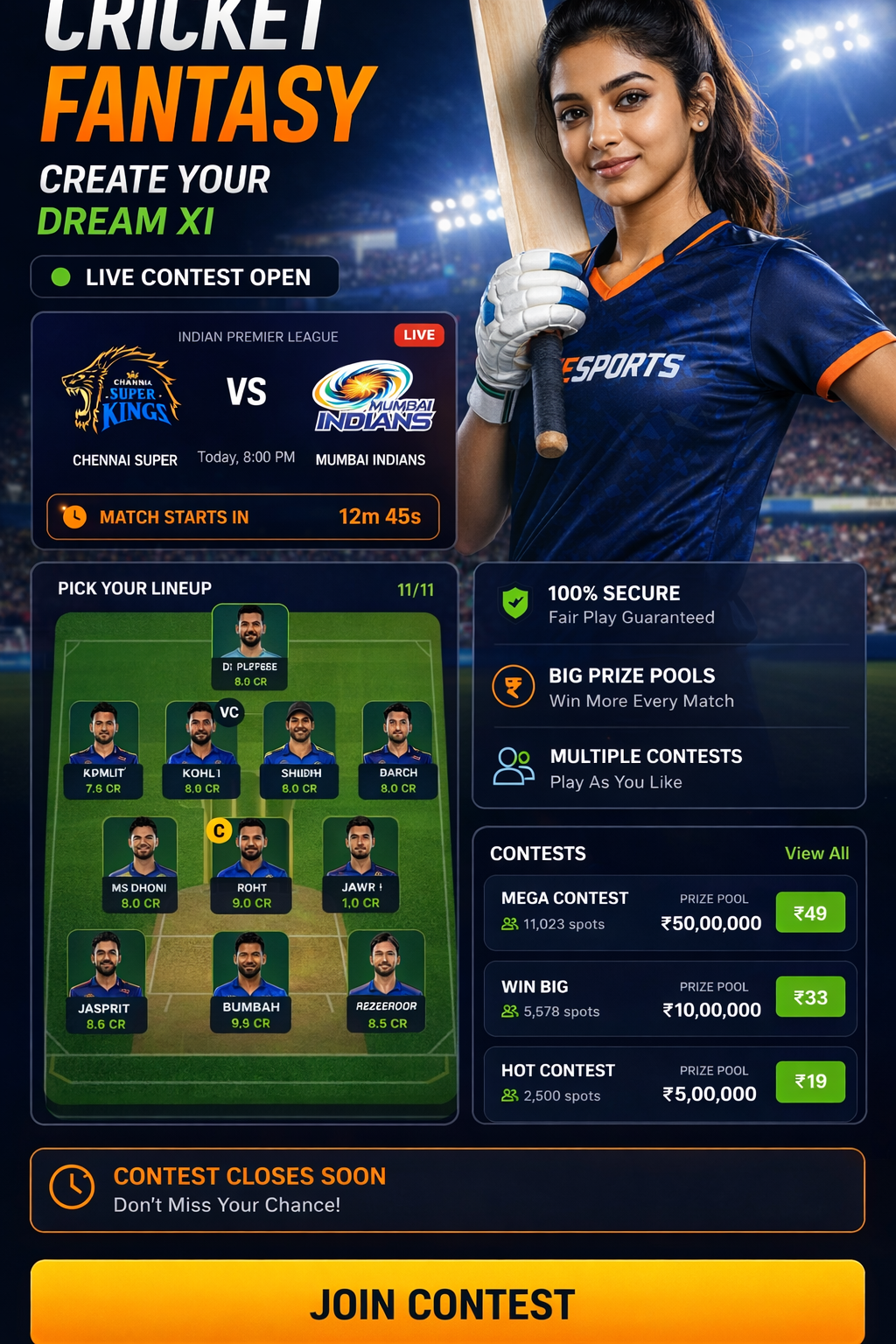 Cricket App Hub cricket matchday visual
