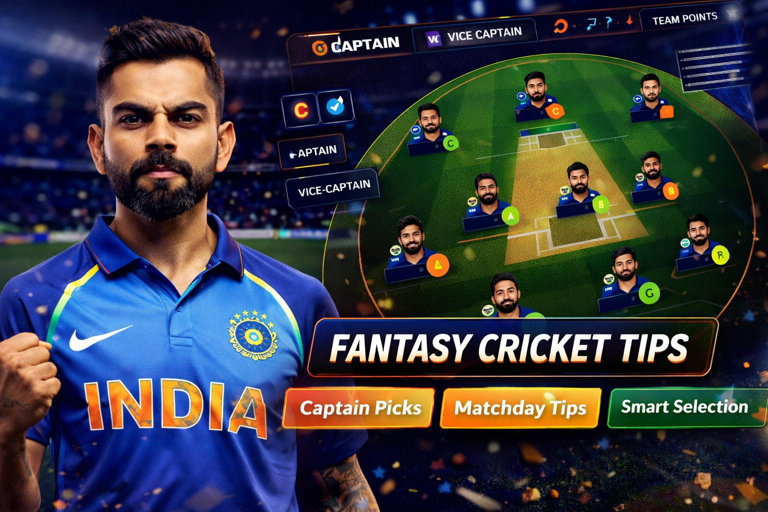 Cricket App Hub role based fantasy cricket checklist